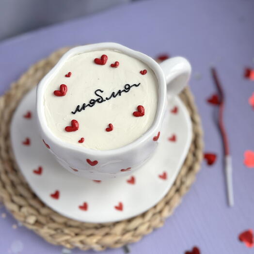 Бенто торт чайная пара торт в кружке маме любимой жене люблю