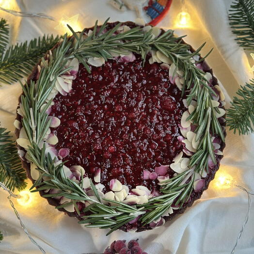 Праздничный бруснично-клюквенный тарт