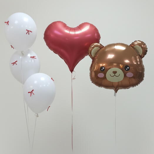 Сет из шаров с сердцем