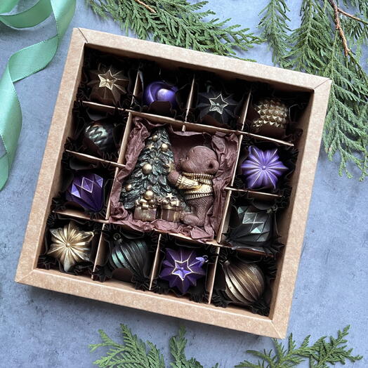 Шоколад Мишка с елкой 🎄