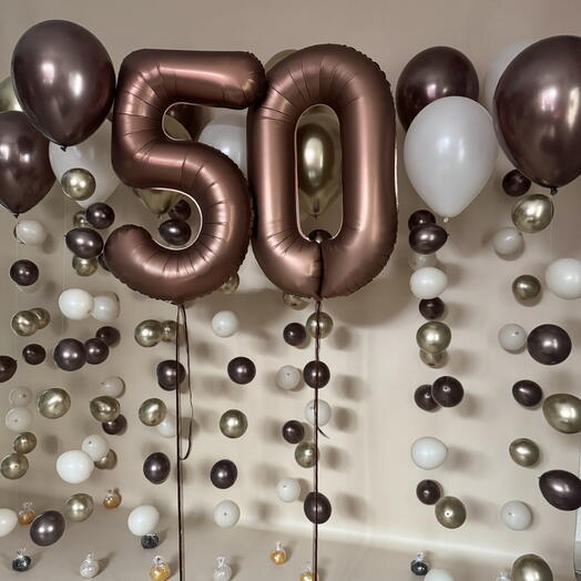 Шикарные 50/ шары цифры 50/шары на юбилей