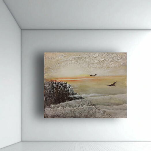 Картина интерьерная фактурная  атмосферный пейзаж