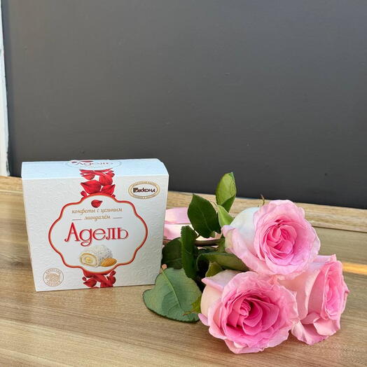 Роза мандала с конфетами