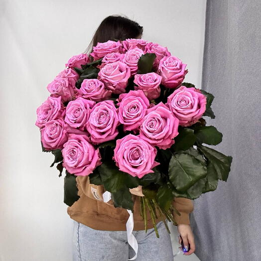 Букет 21 сиреневая роза 💜