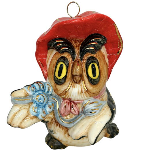 Ёлочная игрушка "Сова" (Лефортовский фарфор)