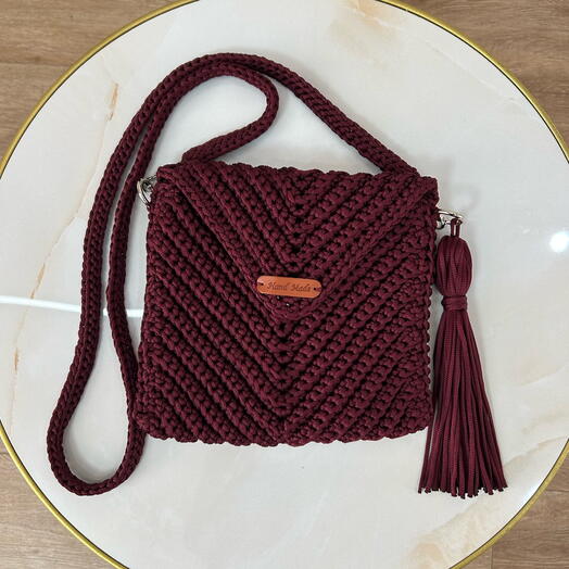 Бордовая всесезонная сумка