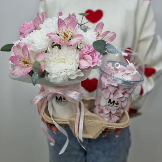 Набор безлактозное безе с цветами 🌷