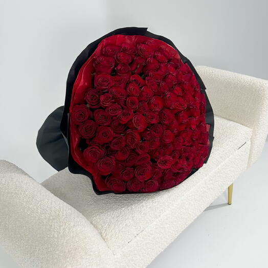 Букет Моно красные розы