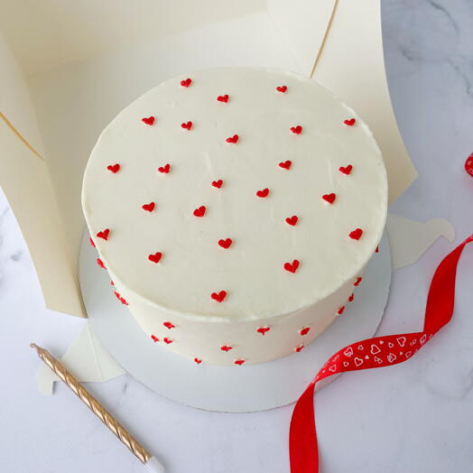 Торт 1,2кг с сердечками