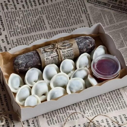 Набор шоколадные пельмени и сладкая салями