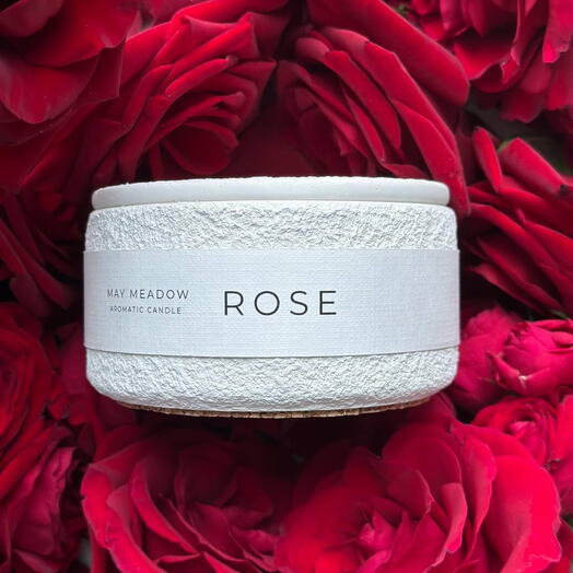 Ароматическая свеча Rose May Meadow. Чаша с крышкой (3 хлопковых фитиля), 200 мл