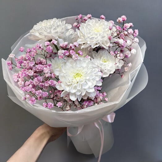 Букет комплимент 🎀 с Гипсофилой