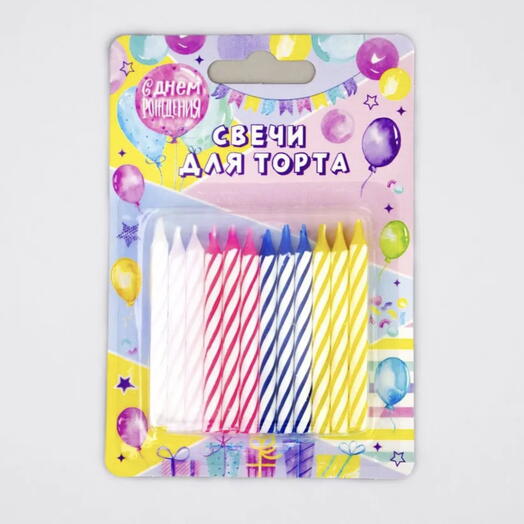 Свечи на торт , 24 шт