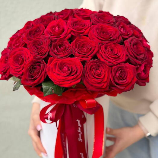 51 роза в боксе🌹
