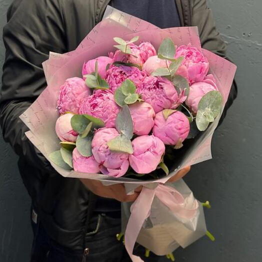 💖💖 пион с эвкалиптом