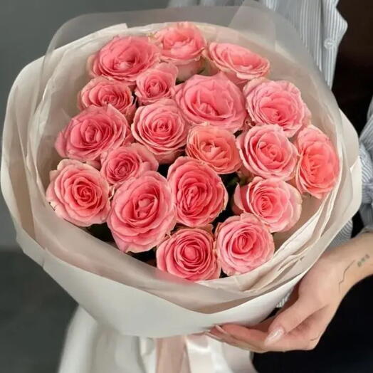 Букет из нежно розовых роз 💘