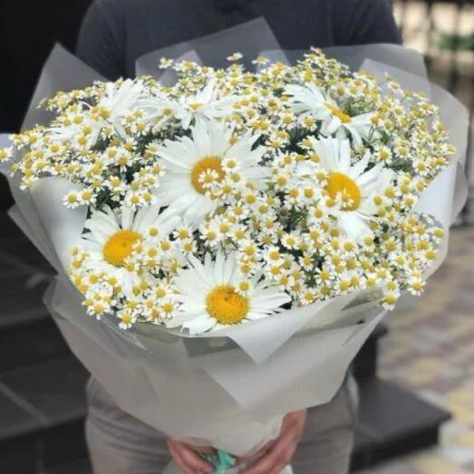 Букет из ромашек больших и маленьких