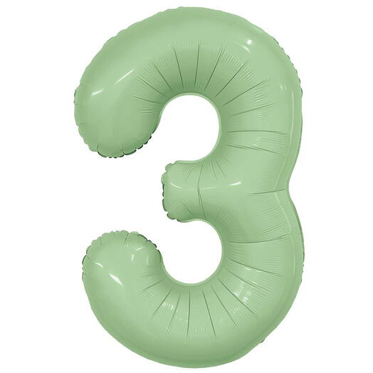 Цифра гелиевая 3 Олива