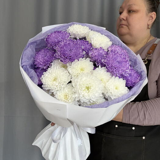 Букет хризантем 💜