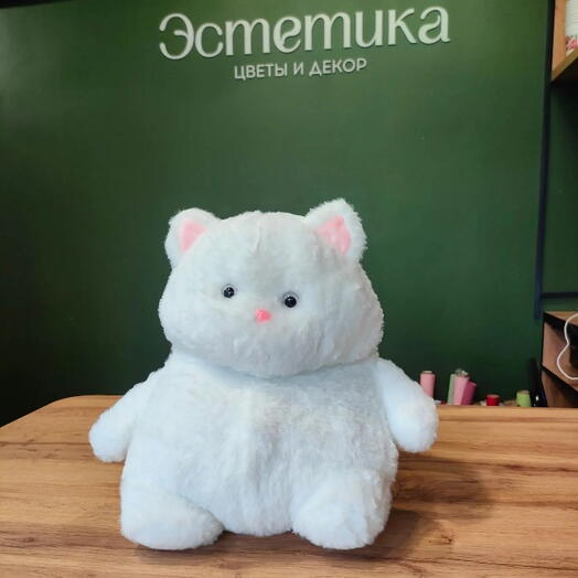 Мягкая игрушка -белый кот