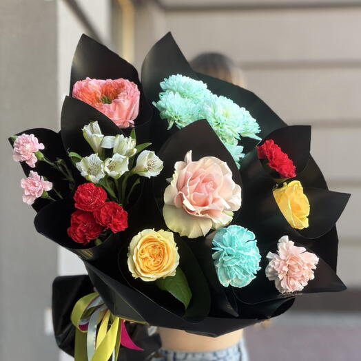 Букет дофаминовый 😍 с яркими стойкими цветами 🥰🦋🌿
