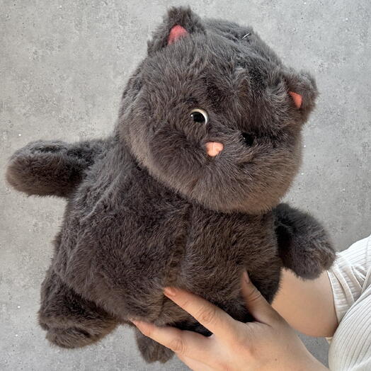 Мягкая игрушка серый кот