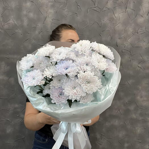 Хризантемы нежно -голубые