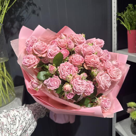 Кустовые розы розовые 💖