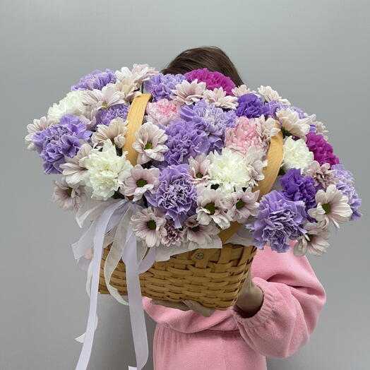 Корзина с цветами «Мечта»💜