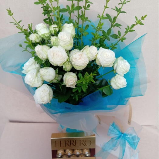 Roses + Fererro Rocher in blue style