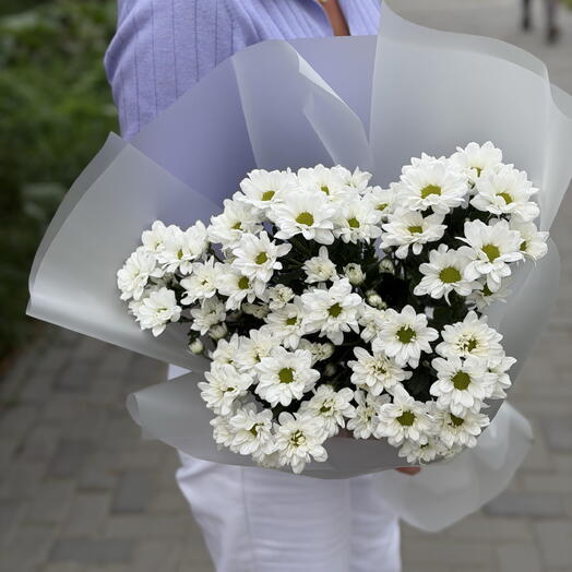 Букет из 5 кустовых ромашковых хризантем
