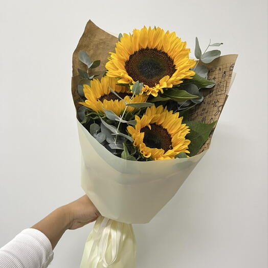 Букет с подсолнухами 🌼