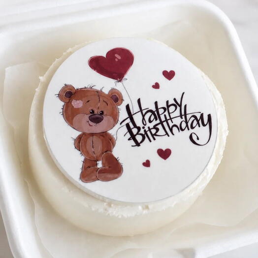 Бенто-торт с мишкой «Happy Birthday» 🎁 — готовый подарок на день рождения
