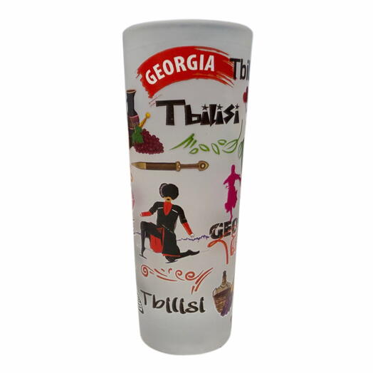 Стопка для водки сувенир стекло. Souvenir glass cup for Chacha TBILISI