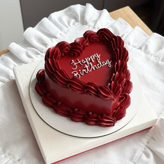 Торт сердце happy birthday