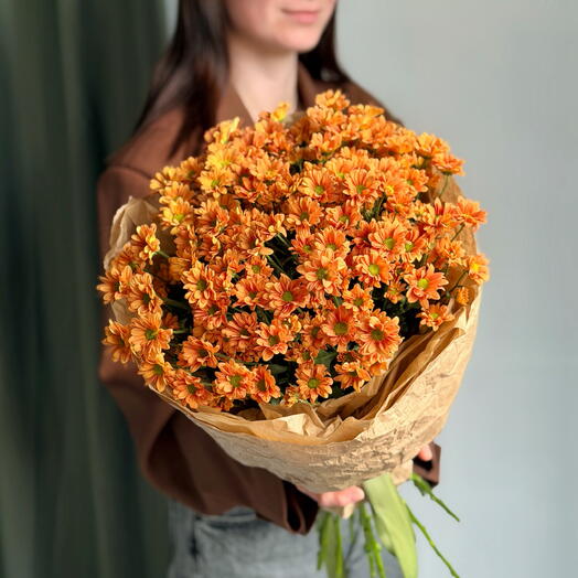 Хризантема сантини оранжевая