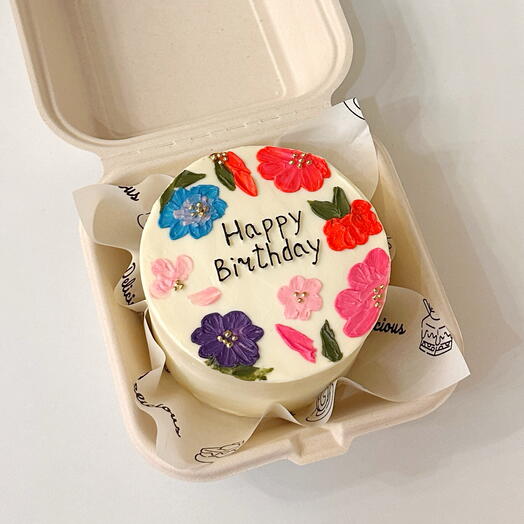 Бенто-торт, с днем рождения, happy birthday, цветы