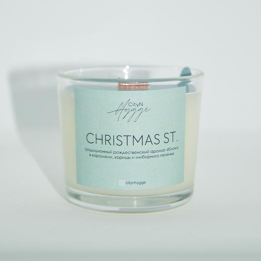 Аромасвеча из кокосового воска с деревянным фитилем Cristmas St