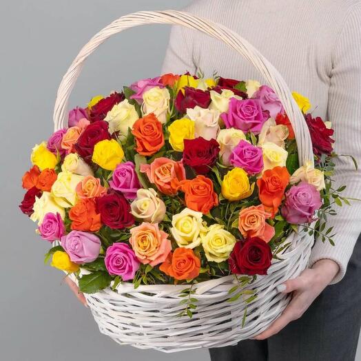 Basket with flowers