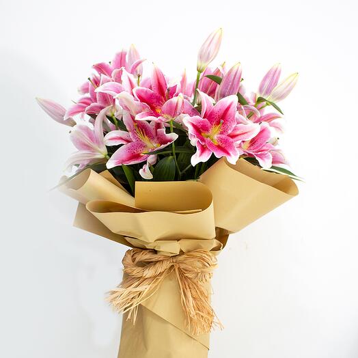 Pink Lily Bouquet