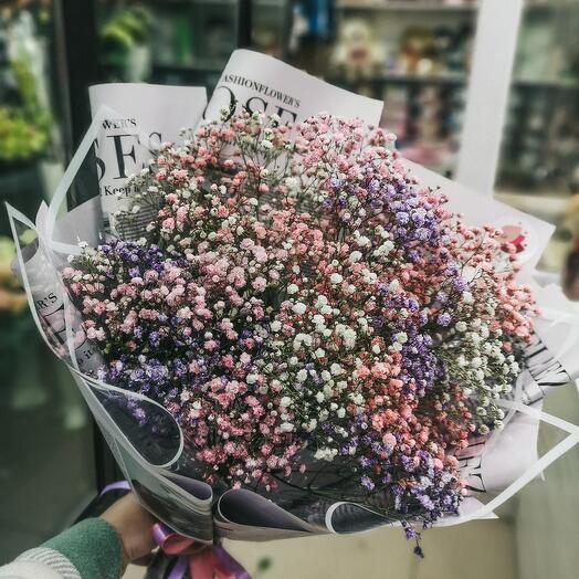 Букет-гигант из гипсафилы