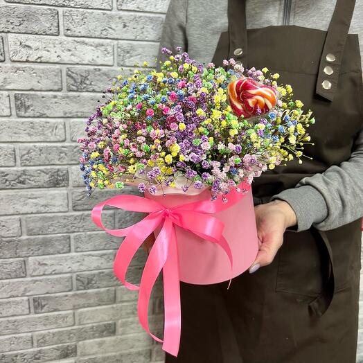 Flowers in a box of favorite S