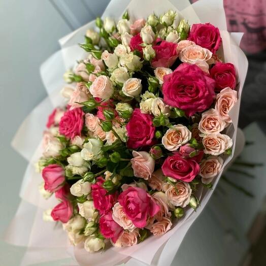 25 кустовых роз Линда