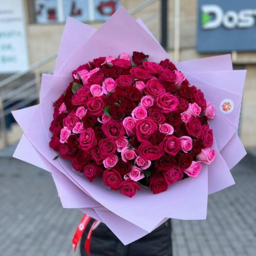 101 роза от магазина цветов Оранж Алматы