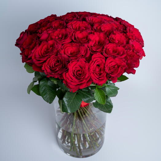 51 Red Roses Vase