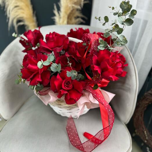 Корзина с французской розой️