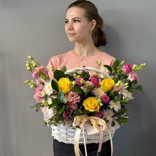 Корзина с цветами «День учителя» 15
