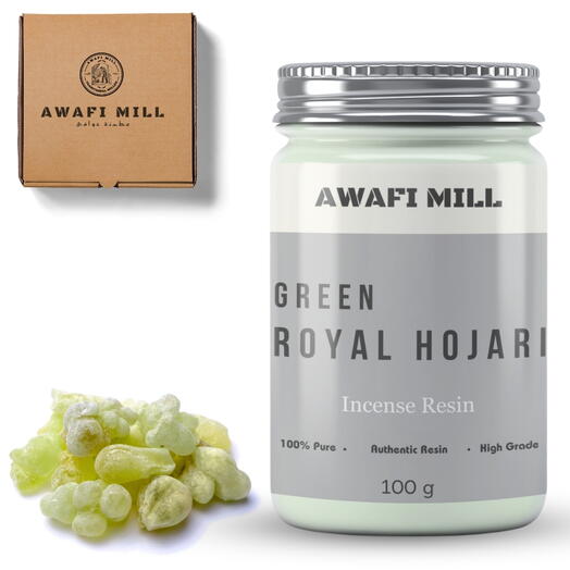 AWAFI MILL Oman Green Hojari | Exquisite Aroma - Bottle of 100 Gram