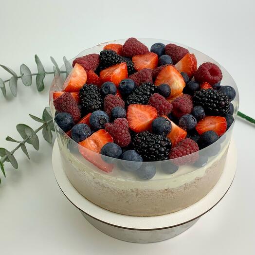 Чизкейк Нью-Йорк с ягодами ассорти (клубника, малина, голубика, ежевика)