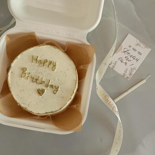 Бенто торт Happy birthday на день рождения/юбилей для девушки/парня